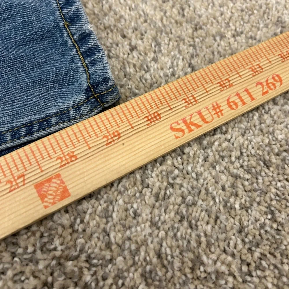 Levi's 505 Regular Fit Jeans 40x30 Blue Mid Wash Straight Leg Denim Cotton